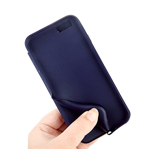 Funda tipo cartera Nouske para iPhone 6 Plus y 6S Plus de 5 5 pulgadas de Apple  Azul Marino