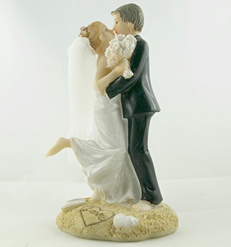 Brautpaar Strandkulisse 1 x modernes Hochzeitspaar Hochzeitsdeko Tortenaufsatz