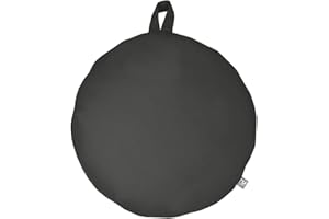 rucomfy Beanbags Indoor/Outdoor Circle Smarty Floor Cushion Kids Beanbag. Garden Play Cushion, Round Seat or Pillow. Water Resistant. D70cm (Grey)