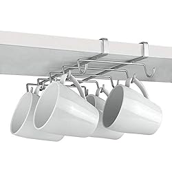 Metaltex 36492839094 MYMUG Porte 10 Tasses Métal Argent 28 x 14 x 6 cm