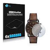 Savvies Schutzfolie für Fossil Q Commuter [6er Pack] Folie Displayschutzfolie - Displayfolie klar