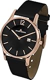 Jacques Lemans Unisex Analog Quarz Uhr mit Leder Armband 1-1850G