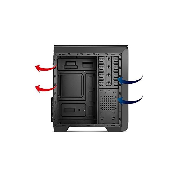 Nox Modus -NXMODUSB- Semitorre ATX y micro ATX, USB 3.0, ventana lateral transparente, incluye un ventilador 120mm LED… - Image 3