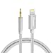 Produktbild Auto AUX Kabel, Kimwood Aux Kabel auf 3,5mm Premium-Audio kompatibel mit iPad, iPod, iPhone8/8+/X/XS,Home/Auto-Stereoanlagen,Kopfhörer (Silber)
