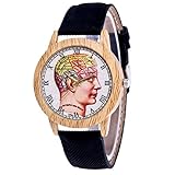 Giulogre 2019 Jugendliche Armbanduhren Mode Zifferblatt Mit Denim Band Quarzwerk Analog Uhren Glas Gesicht Rundes Zifferblatt Zeiger Outdoor Armbanduhren Für Mädchen Jungen Unisex (Schwarze)