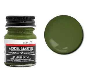 Medium Green Enamel Paint .5 Oz Bottle Fs 34102