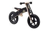 BIKESTAR® Premium Kinderlaufrad für mutige Entdecker ab 3 Jahren ★ 12er Natur Holz Edition ★ Teuflisch Schwarzes Piraten Design - 3
