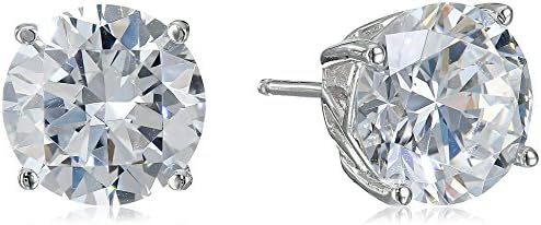 Myia Passiello "Timeless" Swarovski Zirconia 3 Carat Each Round Stud Earrings