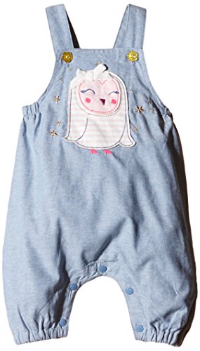 Pumpkin Patch Baby-Girls Happy Owl Dungarees, Blue (Denim), 12-18 Months
