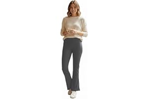 L S U Women Jersey Bootleg Trousers Elasticated Waist Pull On Pants Casual Formal Work Wear Stretch Flare Trouser