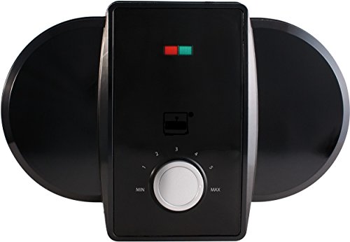 MIA ProKitchen Doppel Waffeleisen / Waffelautomat für 2 klassische Herzchen-Waffeln à 15 cm, 1300W, stufenlos wählbarer Bräunungsgrad, schwarz, inkl. 4x Waffel Backmischung 250gr. - 3