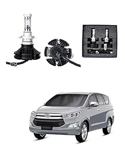 PRIKNIK Car Headlight/Fog Lamp LED Bulb with 3 Color Temperature Films (50W, 6000LM) Compatible with Toyota Innova Crysta