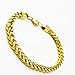 Produktbild Mkxiaowei Armband, Herrenarmband, Square Gold Herrenarmband aus Titan 22cm
