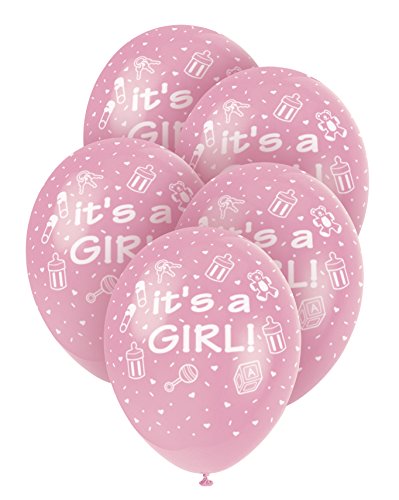 30,5 cm Perlglanzeffekt Latex Pink „It ’s a girl Baby Dusche Luftballons, 5 Stück - 2