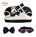 Produktbild Hianiquaime Luxus Cosy Plüsch Hundesofa mit Kissen Waschbar Weich Warm Katzenbettchen Süß Hundebett Haustiersofa Quadratisch Katzenkissen für Kleine Mittel Katzen Welpen Hunde Kaninchen Schwarz L