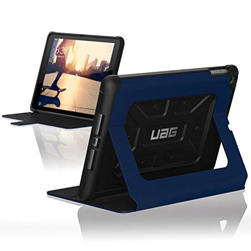 Urban Armor Gear Schutzhülle nach US-Militärstandard für Apple iPad 9,7" (2017) / iPad Air - blau [Verstärkte Ecken | Wake/Sleep | Sturzfest | Antistatisch | Standfunktion] - IPD17-E-CB