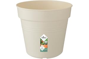 Elho Green Basics Pot De Culture 35 - Growpot pour Intérieur, Extérieur, Culture & Récolte - Ø 35.0 x H 32.2 cm - Blanc/Coton Blanc