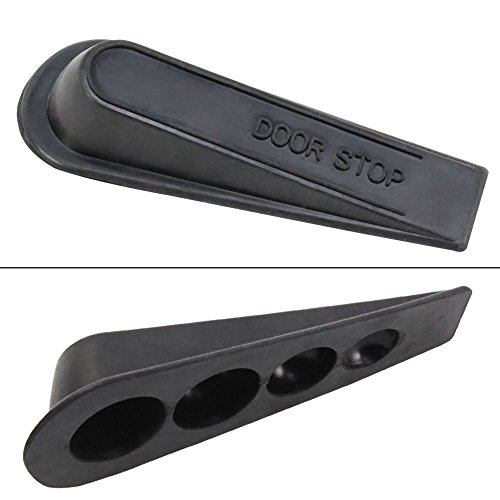 COM-FOUR® 4x Türstopper in Keilform aus weichem Gummi in schwarz (4 Stück) - 3