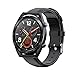Produktbild bloatboy Leder Uhrenarmband für Huawei Watch GT 42mm, Ersatz Spare Uhrenarmband Buckle Strap Armband Handgelenkband (Schwarz)