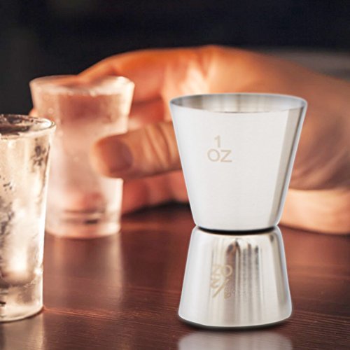 Profi Cocktailshaker Set Aus Zwei Professionellen Shakern Aus Rostfreiem Edelstahl (700ml/350ml) Mit Eingebautem Barsieb + Doppelseitigen Messbecher / Jigger + Rezeptbuch für Cocktails als E-Book - 5
