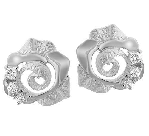 Orphelia Damen-Ohrstecker 925 Silber rhodiniert Zirkonia wei Rundschliff - ZO-7091