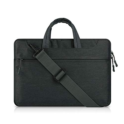Preisvergleich Produktbild SLONG Laptop Bag 15 Zoll Multifunktionale Laptop-Schutztasche, Wasserfester Stoßdämpfer-Kofferraum mit Griff Für MacBook Air MacBook Pro HP Pavilion Dell Inspiron Lenovo Acer ASUS,Black