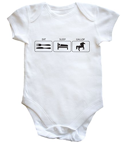 HippoWarehouse Eat Sleep Gallop baby vest boys girls