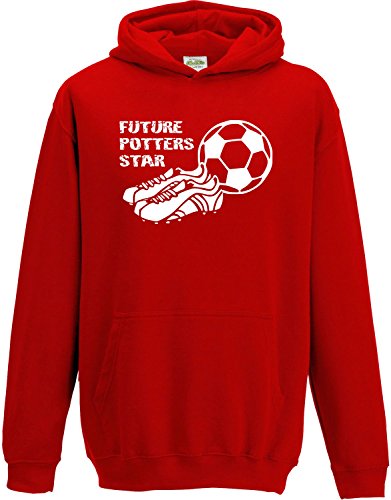 Hat-Trick Designs Stoke City Football Baby/Kids/Childrens Hoodie Sweatshirt-7-8Yrs-Red-Future Star-Unisex Gift
