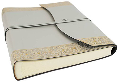 LEATHERKIND Angelus Álbum de Fotos de Cuero Reciclado, Grande Gold - Hecho a Mano en Italia