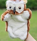 Material: felpa QINCH Home Marionetas de Mano Juguetes Búho de Peluche Marionetas Bebé Educativo Mano Animal de Dibujos Animados para Adultos y niños