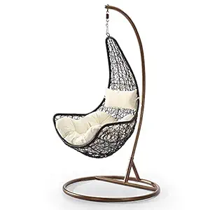 Universal Furniture Egg Design Portable Indoor/Outdoor Rattan Patio Swing Chair with Stand