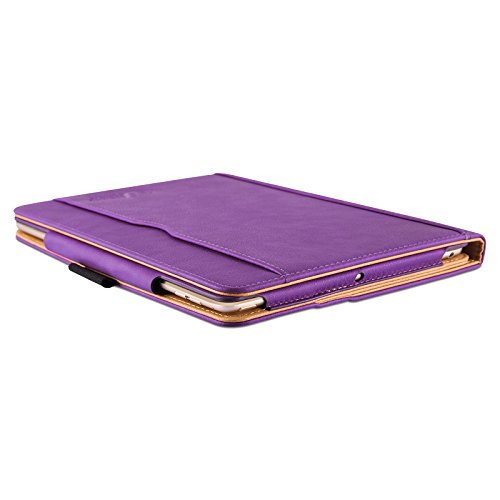 iPad Air, Air 2 & iPad 9.7″ 2017 Hülle – JAMMYLIZARD Ledertasche Smart Cover mit Standfuktion für iPad Air (5. & 6. Generation) & iPad 9.7″ 2017, VIOLETT & HONIG, [MIT STIFT-HALTER] - 7