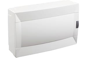 MAKEL Cuadro eléctrico o Caja de Empotrar con tapa y carril DIN blanca para Automáticos 16 Módulos Cuadro de Superficie Electrico para Instalaciones Electricas Cuadro Electrico Empotrar