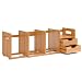 Produktbild Homfa Bambus Schreibtisch Organizer Aufbewahrungsbox Organisation Briefablage Bücher Organizer Stifteköcher Schreibtisch Zubehör Stiftehalter ausziehbar 50-80x19x20cm(BxTxH)
