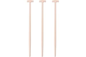 KAGM 3 Stück Schaufelstiel Holzstiel T-Griff Gerätestiel Ersatzstiel 100cm Ø 38mm Set