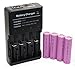 Produktbild 4-Pack 18650 2600mAh 3.7V Rechargeable Li-ion Flat Top Batterie Akku + Universal Smart 4-Slots Ladegerät
