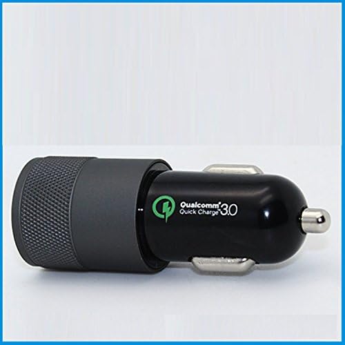 Dual Usb Qc3.0 Car Phone Charger Atmosphere Lights a Drag Two Usb Car Charger,Black