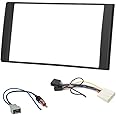 Sound-way - Double DIN Car Radio Frame Installation Kit, 2 DIN Front Panel Frame Stereo compatible with Nissan Micra, Note, Almera, Juke, versa