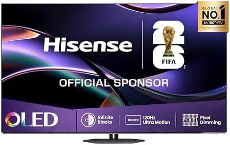 Hisense 55A8DQ Smart TV OLED, 55", 4K, VIDAA con 1000+APP, Dolby Vision IQ, HDR 10+ Adaptive, 120Hz Game Mode PRO, Audio Dolby