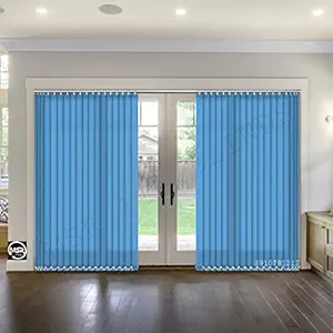 MSR 116 Vertical Blinds/Curtains and Shades for Home Furnishing(Balcony,Kitchen,Bedroom,Bathroom etc) Blue (4 ft(W) 4 ft(H))