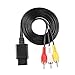 Produktbild Elviray 160 cm Audio-TV-Videokabel AV-Kabel zu RCA A/V-Kabel Schwarzes Kabel für Nintendo Gamecube 64 / NGC/SFC