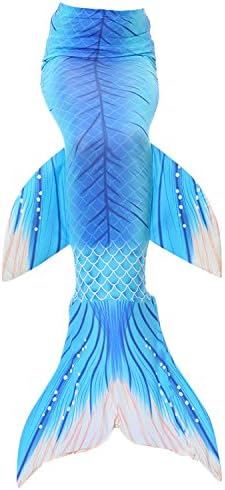Fanryn New Girls Kids Adults 1pcs Swimsuit Bathing Suits Sparkle Mermaid Tail Swimwear Swimmable Mermaid Tail for Swimming Cosplay Party