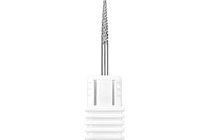 CGBE Punte Fresa Unghie Professionale, Punta Fresa Unghie Rimozione Cuticole e Strass per Unghie, Carburo di Tungsteno, Grana Media, Forma dell'Ago, Punte Fresa Cuticole per Manicure Pedicure
