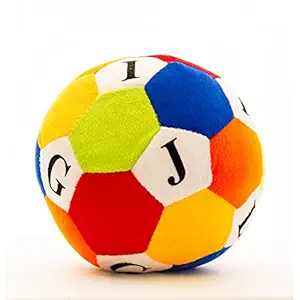Vila KiDZZ Soft Toy Ball | Football for Kids | Baby Play Balls Pit | Plush Soft Toys for Kids | Kids Soft Ball Toys |Soft Multicolor Stuffed Alphabets Toy Ball Medium Size 20cm