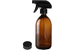 Fam Organic 300ml Amber Glass Spray Bottles for aromatherapy, skin care, cleaning - BPA Free Refillable Eco Friendly - Durable Trigger Sprayer (1x 300ml)