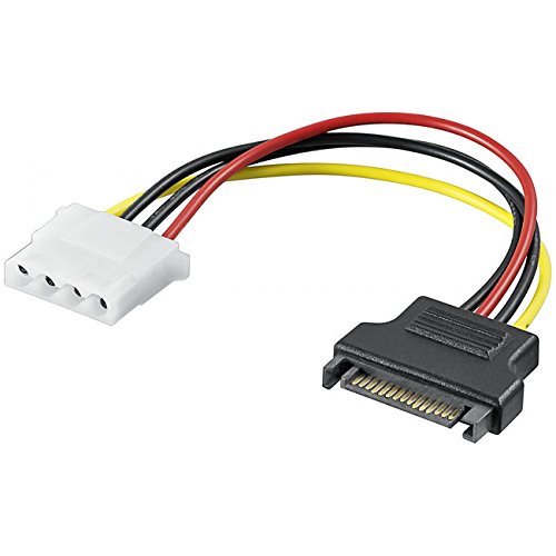 CAK S-24 POWER ADAP SATA > 5.25 PL; Internes Stromadapterkabel; 5,25"" Kupplung > S-ATA Stecker
