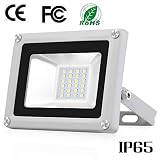  Luz de inundación de 20W LED, punto al aire libre IP65 6500K, iluminación de LED al aire libre, luz de proyector para jardín patio terraza cuadrado fábrica [Clase de eficiencia energética A+]