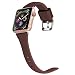 Produktbild Moretek Armband Kompatibel für Apple Watch,Sport Silikon Ersatz Atmungsaktives Uhrenarmbänder für Apple Watch Series 1 2 3, 38mm, 42mm Nike+, Sport, Edition für Frauen Männer Ersatzband (38mm, Brown)