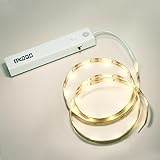OXOQO 3.28 Pies Luz de Tira Flexible, OXOQO 4 Pilas AAA LED Operado del Sensor de Movimiento Activado, la Iluminación de Tira de Armario, Pasillos, Cajón, Escaleras, 1 Pieza (sin Batería Incluida)
