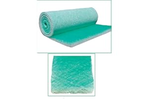 Schahba Paint Stop Tapis filtrant 60 mm – Filtre de sol pour installations de peinture, fibre de verre, haute absorption des couleurs, 3 x 1 m (3 m²), tapis de filtre à air pour cabines de